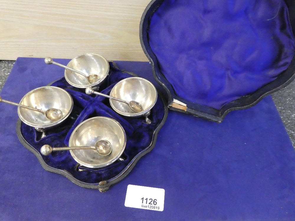 Five boxed cases of silver and plated items including silver coffee spoons Birmingham 1926 and - Image 2 of 3