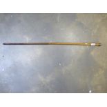 White metal topped walking cane