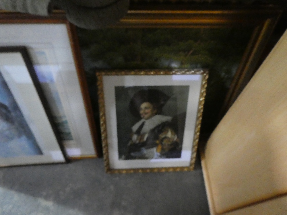 A quantity of framed and glazed pictures to include two large oils. - Image 2 of 2