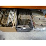 Three boxes of records, mainly 78's