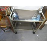 Retro glass tea trolley