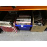 Three boxes of mixed hardback books, mixed genre