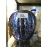 Broste Copenhagen blue & white metal vase.