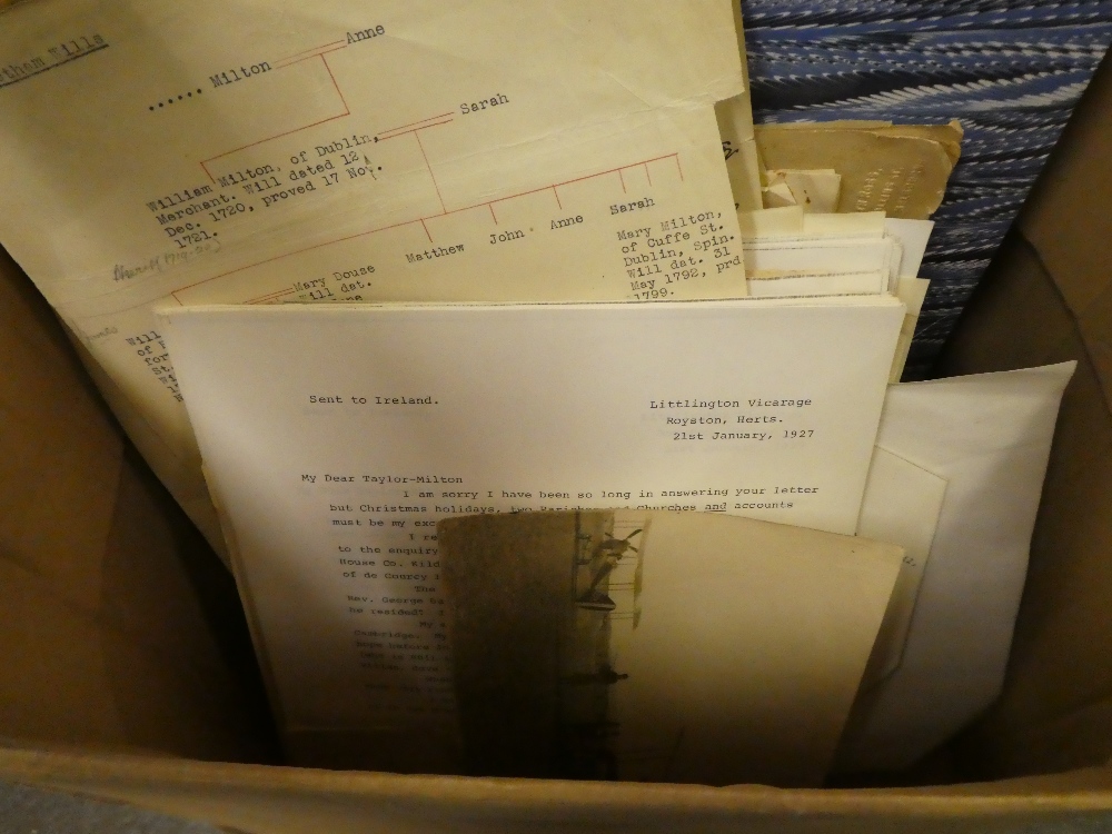 Vintage suitcase of ephemera together with a box of similar - Image 2 of 2