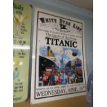 Large metal sign 'Titanic'