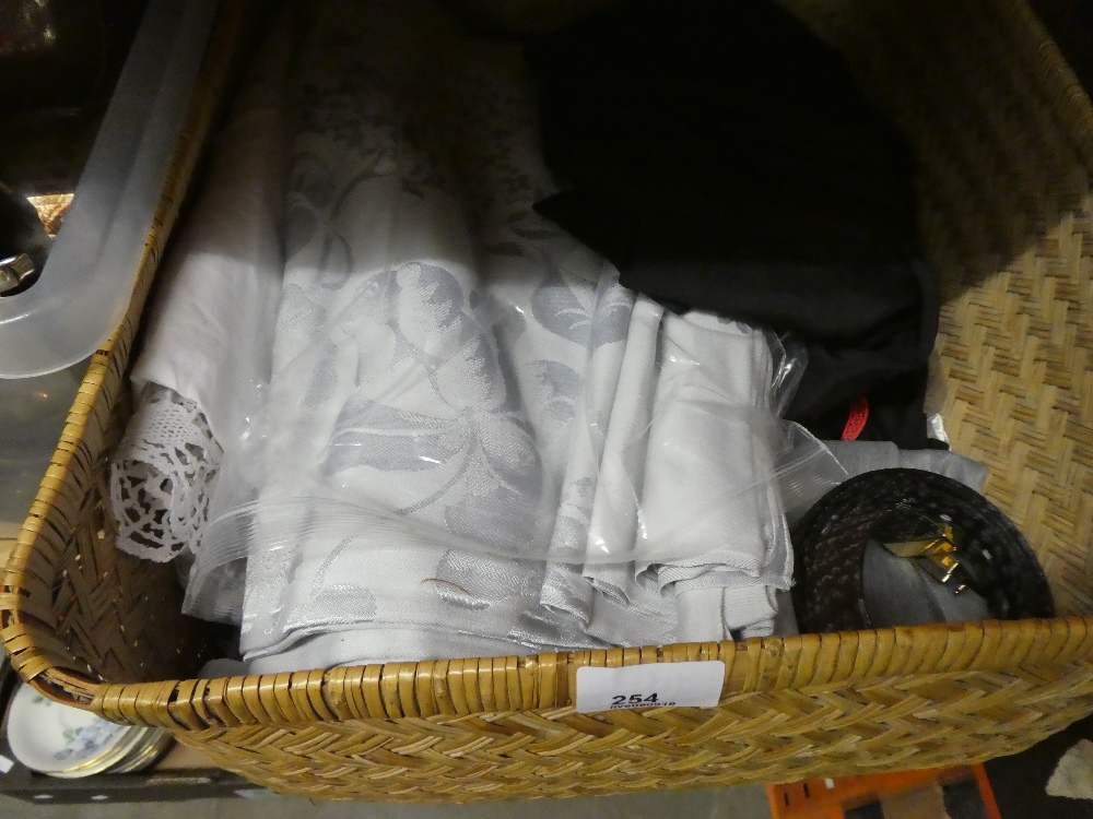 A wicker box of garments to include men’s jackets, Indian dress clothes, etc. - Image 2 of 2