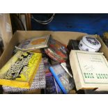 Large box of vintage boxed games etc.