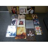 Collection of 1980's and other vintage E.P and other records including Madonna, Elvis, Spandau