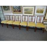 A set of six vintage teak dining chairs, possibly Gordon Russell