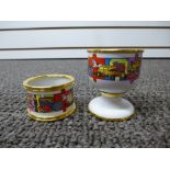 A Moorcroft enamel christening set decorated children's jigsaw