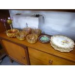 A set of six dessert plates by Doulton, various glassware and sundry