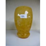 A mottled Amber vase, possibly Whitefriars, 20.5cms