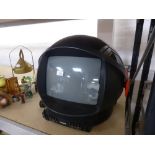 A Philips 'Discover' space helmet television, screen 14 inches