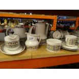 A quantity of Royal Doulton Fireglow tea and dinnerware, approx 40 pieces