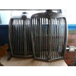 2 x old MG car grills