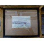 Frank Richards; two small coastal watercolours, both signed, the largest 18.5 x 10.5 cms