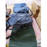 Two ladies handbags by Radley and a blue leather satchel style handbag