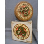 J and P Coats one mile six cord Giant Cotton Reel 10cm diameter, with original box.