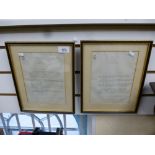 Two framed letters of appreciation on Broadlands leaded paper and signed Mountbatten of Burma with a