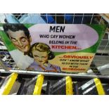 Large Metal sign 'Men Who Say'