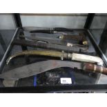 Collection of knives etc to include a Kukri
