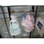 Four Royal Worcester limited edition figurines from The Victoria and Albert Museum series and a