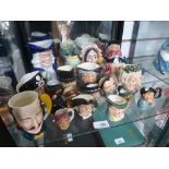 Assorted Royal Doulton character jugs and similar