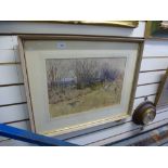 Peter Biegel; a watercolour of Fox being chased by Hounds, signed and dated '62, size 46.5 x 32.5