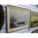 A Continental 20th Century oil of boats, signed C. Lisio, 50 x 39.5cms