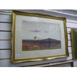 Charles E Brittan; a watercolour of Moorland scene, signed lower left 51.5 X 34cms.