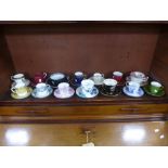 A quantity of 19th Century and later cups and saucers, to include examples by Belleck and Royal