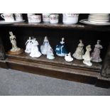A quantity of Coalport, Royal Doulton and similar figures of ladies - 13