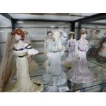 Six Coalport limited edition figures of the Golden Age to include: Eugenie, Louisa at Ascot and