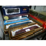 No. 9 'OO' gauge, seven boxed locomotives - five steam and two diesel