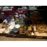 Two boxes of ceramics including Hornsea, Derby, Carltonware, etc.