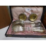 Silver plated cutlery in two salts