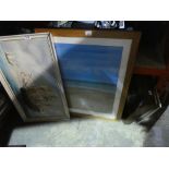 Quantity of framed and glazed prints & mirrors