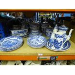 Approximately 50 pieces of Spode, blue and white Italian design