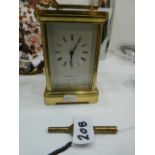 A Garrard & Co brass carriage clock