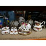 Small quantity of Royal Albert Old Country Roses tea ware, some seconds