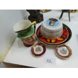 Small quantity of ceramics, including 2 small Limoges plates, Wedgwood paperweight commemorating the