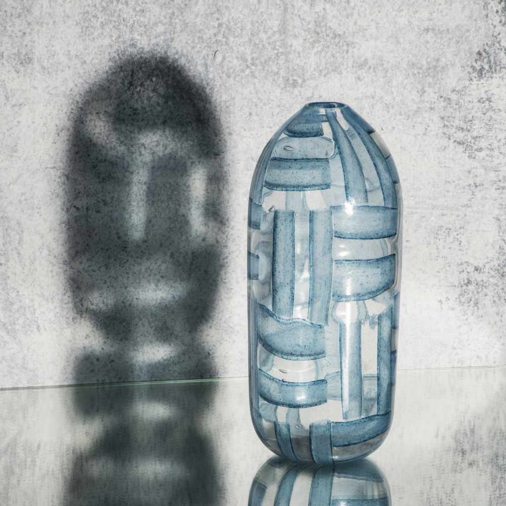 Ercole BarovierVase 'Alterno blu', 1958Zylindrische Wandung zur engen Mündung leicht gewölbt - Image 9 of 12