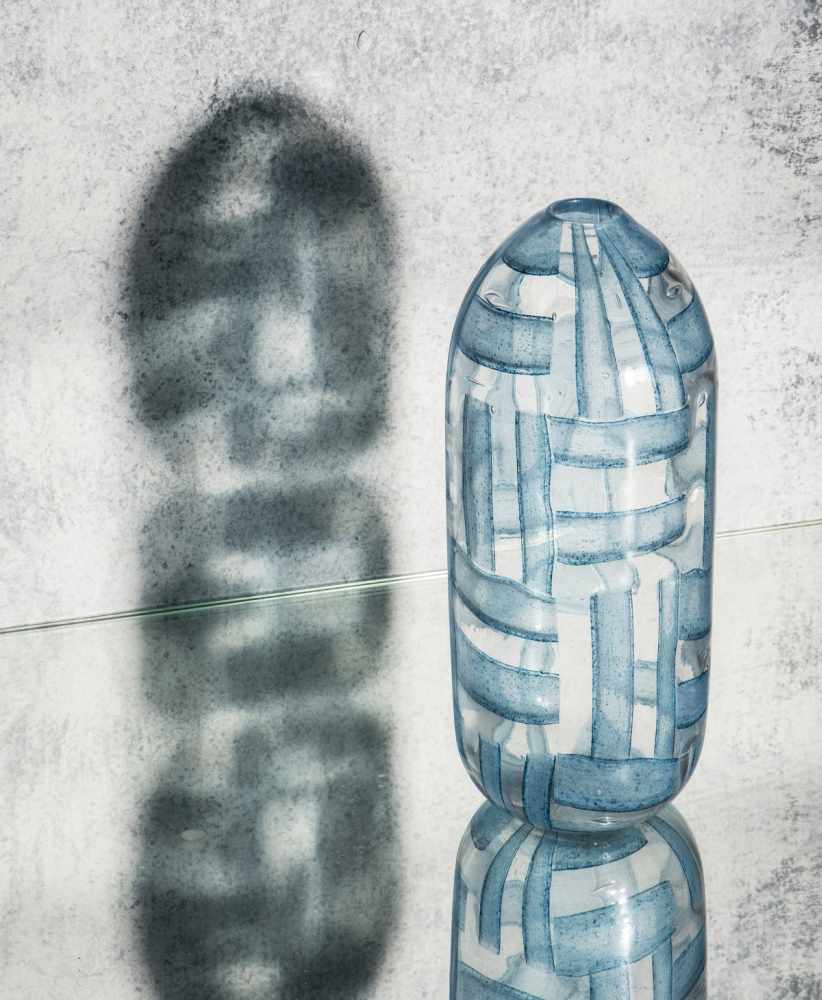 Ercole BarovierVase 'Alterno blu', 1958Zylindrische Wandung zur engen Mündung leicht gewölbt - Image 7 of 12