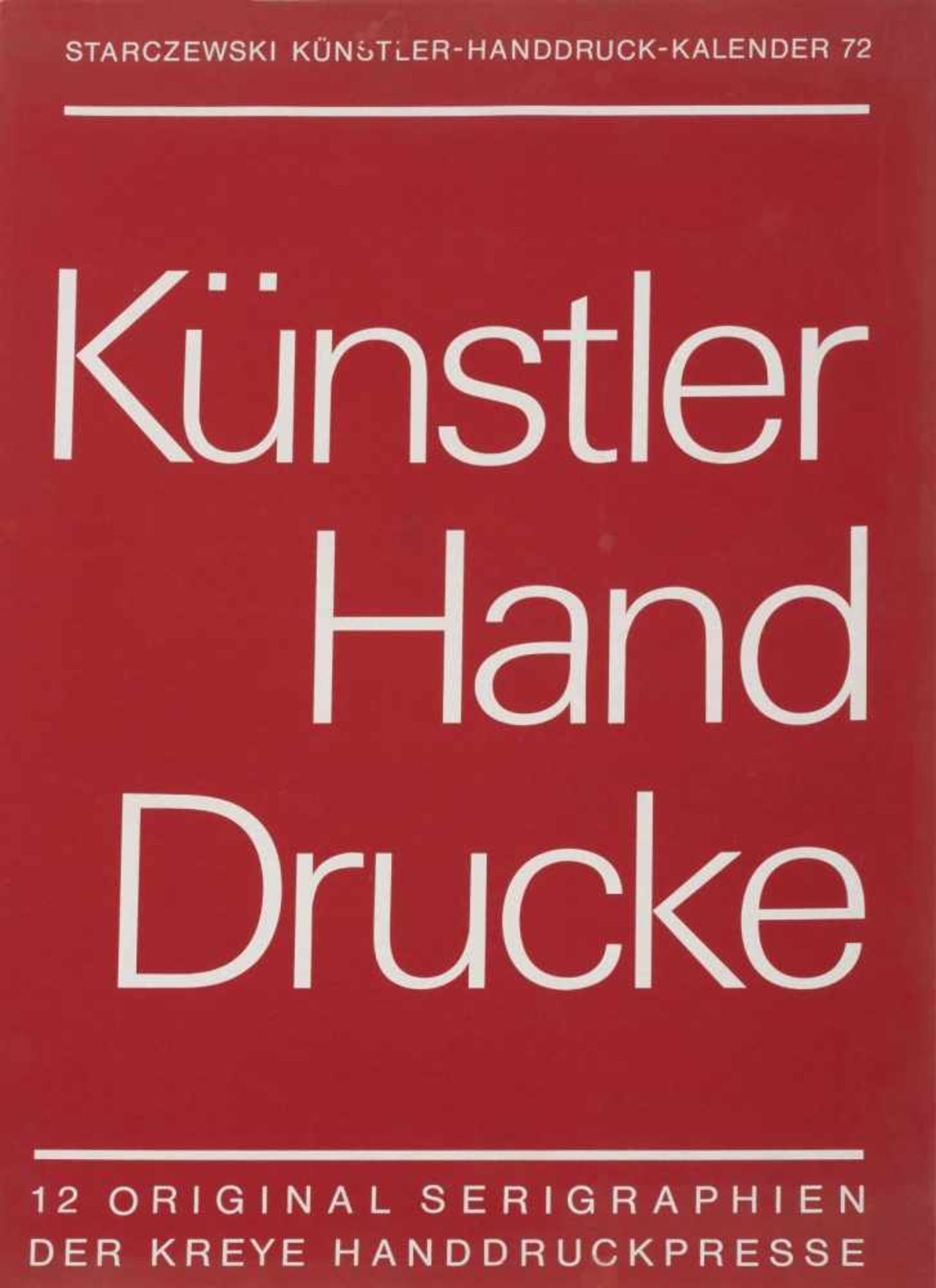 Rudolf Kämmer (Rudolstadt 1935 - lebt am Starnberger See), 'Künstler-Handdruck-Kalender', 1972' - Bild 2 aus 4