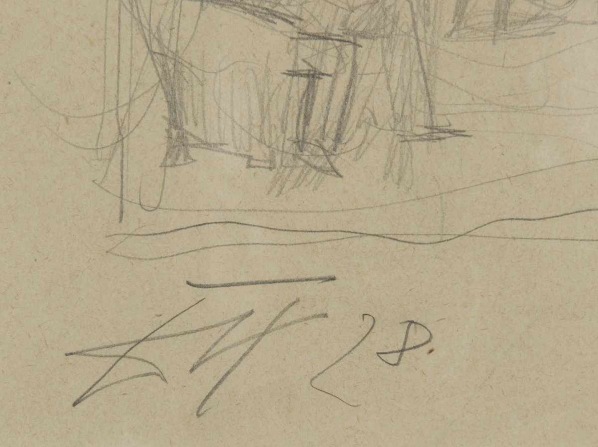 Otto Dix (Gera 1891 - 1969 Singen), Untitled (study), 1928Untitled (study), 1928Pencil on cream- - Bild 2 aus 3