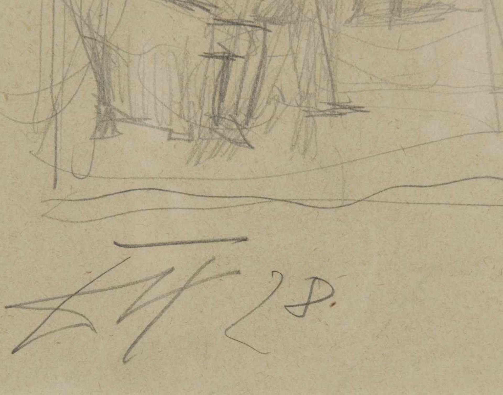 Otto Dix (Gera 1891 - 1969 Singen), Untitled (study), 1928Untitled (study), 1928Pencil on cream- - Bild 3 aus 3