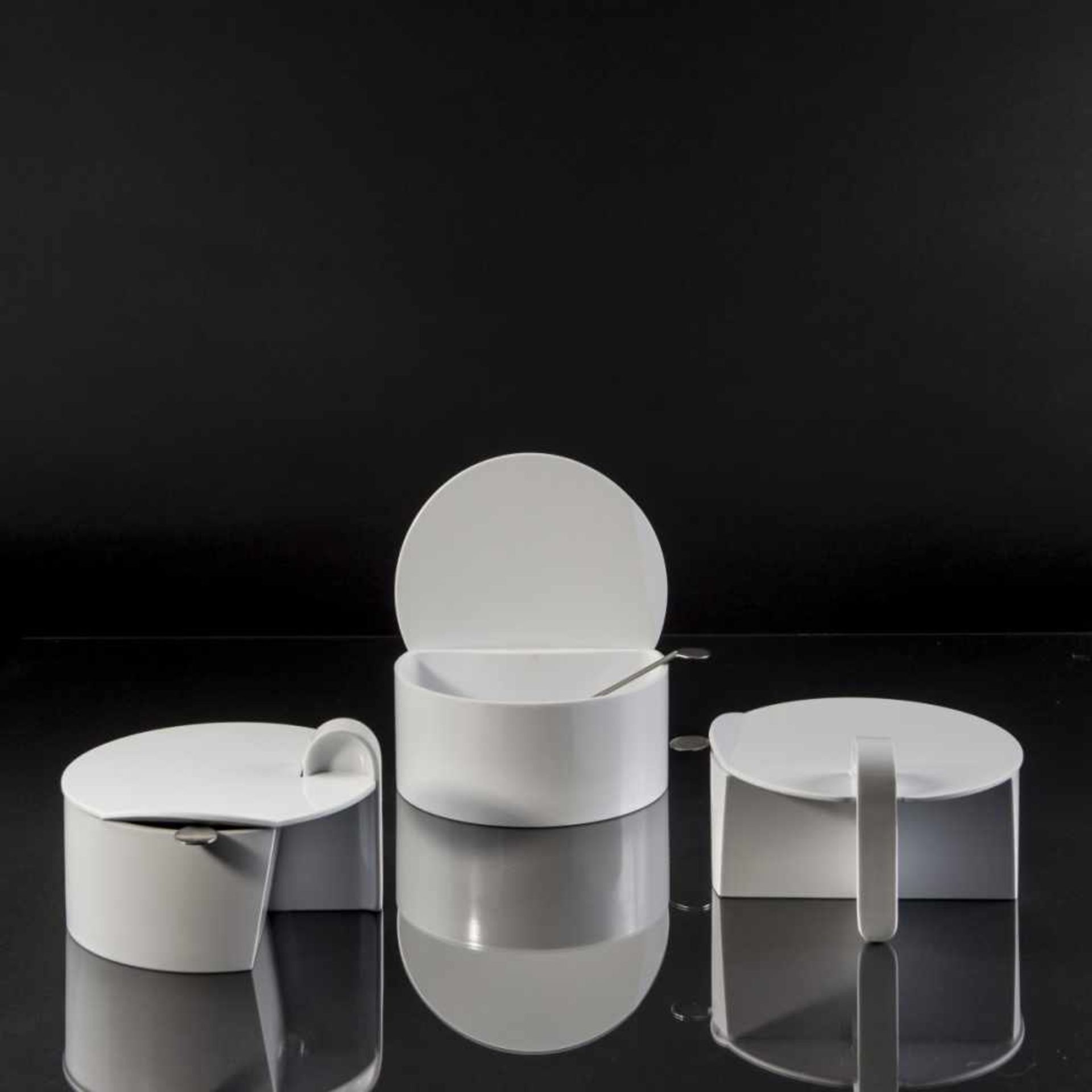 Enzo Mari, Three 'Java' containers, 1969/70Enzo Mari, Three 'Java' containers, 1969/70, H. 8.4 cm,
