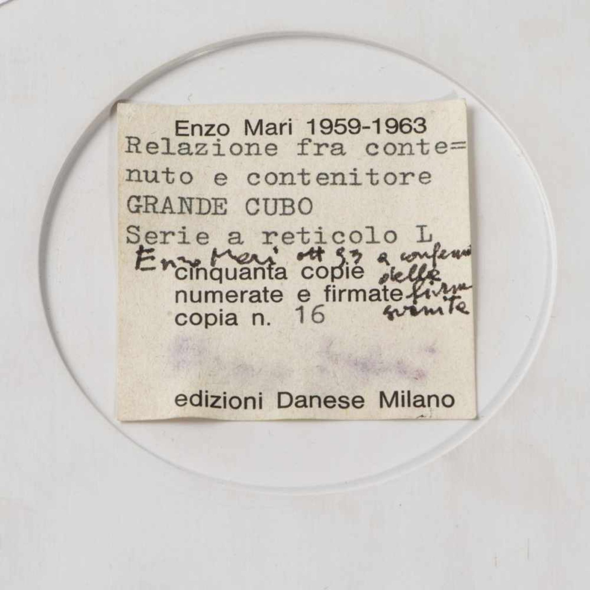 Enzo Mari, Multiple, 1959-1963Enzo Mari, Multiple, 1959-1963, Multiple 'Deformazione ottico-dinamica - Bild 5 aus 5