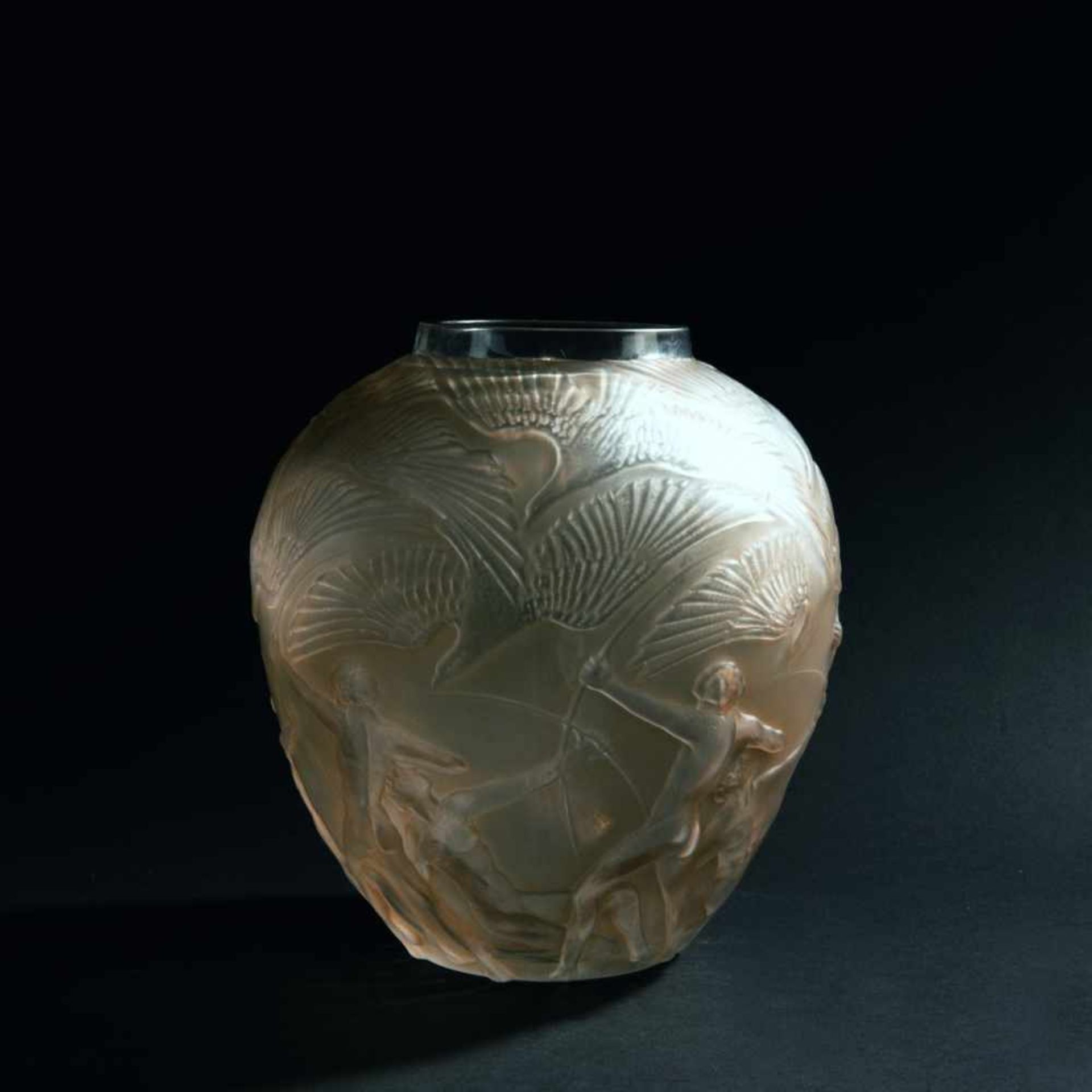 René Lalique, 'Archers' vase, 1921'Archers' vase, 1921H. 26.5 cm. Clear model-blown glass,