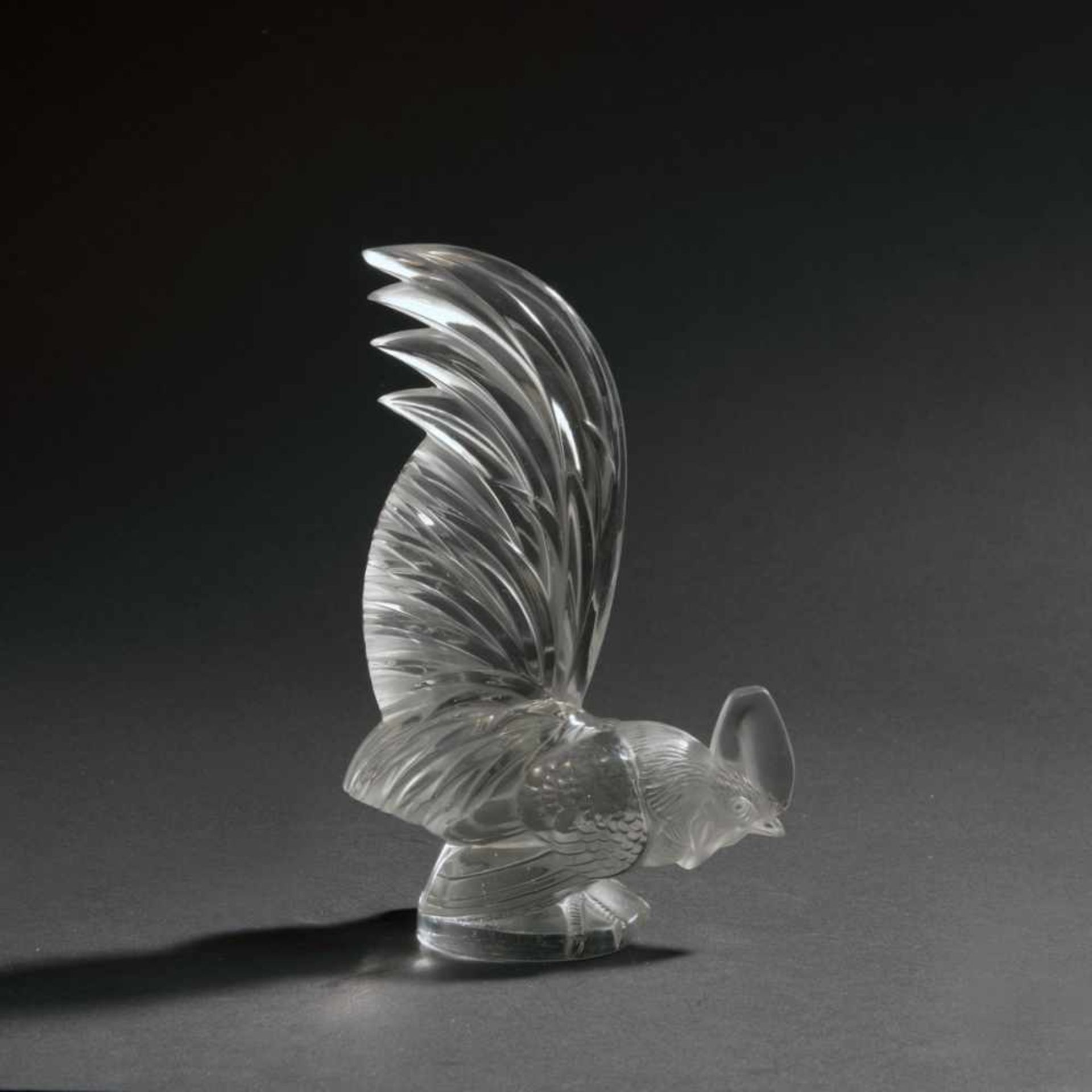 Rene Lalique, 'Coq Nain' paper weight, 1928'Coq Nain' paper weight, 1928H. 20.5 cm. Clear moulded - Bild 3 aus 4